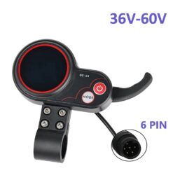 QS-S4 ekranėlis elektriniam paspirtukui 6 Pin (36V–60V)